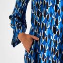 Gwenola Louche Mid Century Retro Mini Dress Blue