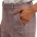 Jaylo LOUCHE Women's Retro Cropped Check Trousers