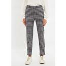 louche london golf check slim ankle length trousers navy