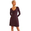 Jona Louche Retro Dots Long Sleeve Mini Dress (N)