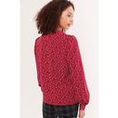 Lima LOUCHE LONDON Retro Forget Me Not Top in Red