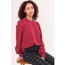 Lima LOUCHE LONDON Retro Forget Me Not Top in Red
