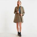 LOUCHE Matching Retro Geo Jacquard Coat & Skirt