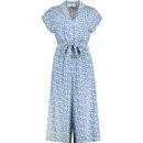 louche womens mafalda ditsy floral print cropped wide leg jumpsuit blue white