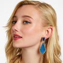 +Naomi LOUCHE Crystal Drop Stud Earrings In Blue