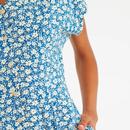 Prudence Louche Periwinkle Retro Mini Shirt Dress 