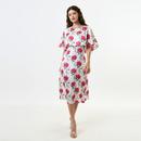 Rosso Louche Loveflower Print Cape Midi Dress (OW)