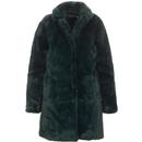 Wainwright LOUCHE Vintage Faux Fur Coat In Green