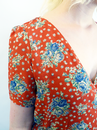 Holly LOVE STRUCK Retro 60s Mod Floral Wrap Dress