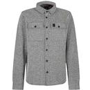 Luke 1977 Haines Two Tone Textured Overshirt in Black and White M770902