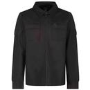 Luke 1977 Pegasus Premium Zip Through Twin Pocket Overshirt in Black M750901