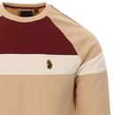 Adam 3 LUKE Colour Block Tricot Sweatshirt (Stone)