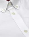 Adam Keyte LUKE 1977 Textured Mod 60s Shirt WHITE