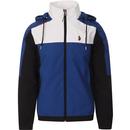 luke 1977 mens brownhills benyon hooded zip lightweight jacket very dark navy blue white