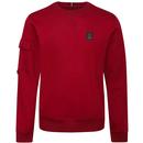 Luke Burma Patch Sweatshirt in Deep Garnet M730350