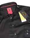 Butchers Pencil LUKE 1977 Mod Slim Fit Shirt BLACK