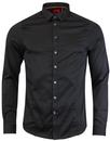 Butchers Pencil LUKE 1977 Mod Slim Fit Shirt BLACK