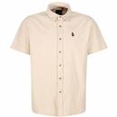 Luke Caicos Island Ribbed Short Sleeve Shirt in Ecru M760851