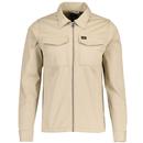 Luke Corinth Men's Military Zip Through Shirt Jacket in Sand M780703