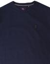 Cultraised LUKE Retro Micro Rib Crew T-shirt NAVY