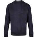 luke 1977 dennis faux suede sweatshirt very dark navy