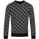 Luke Dennison 2 Retro Lion Print Sweatshirt in Black M710365