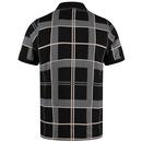 Hadrians Luke 1977 AOP Retro Check Polo Shirt B/E