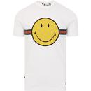 luke 1977 mens happy days smiley large print tshirt white