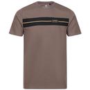 Luke Hopkins Chest Tape Stripe T-shirt in Mushroom M770151