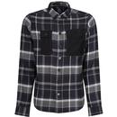 luke johnny mase 2 heavy flannel check overshirt black