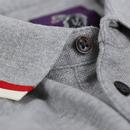 LUKE 'Marseille' Shoulder Stripe Pique Polo Shirt in Light Grey