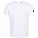 Luke Mcavoy Retro Crew Neck T-shirt in White with detachable Badge Detail M680105