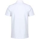 Relay Luke Performance Retro Zip Polo Shirt White
