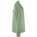 Seattle Luke 1977 Crinkled Nylon Shacket  (Sage)