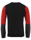 STFU LUKE 1977 Retro Mod Colour Block Wool Jumper