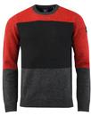 STFU LUKE 1977 Retro Mod Colour Block Wool Jumper