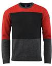 STFU LUKE 1977 Retro Mod Colour Block Wool Jumper