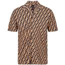 Luke Trinidad Overprint Jersey Resort Shirt in Apricot M760850