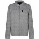 Luke Tyne Prince of Wales Check Overshirt in Charcoal M770302