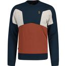 luke 1977 mens monaco colour block crew neck sweatshirt atlantic