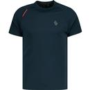 luke 1977 mens performance retro sports colour block tshirt atlantic blue black