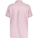 Yoko Luke Sport Retro S/S Linen Shirt Vintage Pink