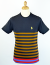 Turner Browne LUKE 1977 Retro Indie Stripe T-Shirt