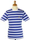 Grey Joy LUKE DENIM Retro Jacquard Stripe T-Shirt