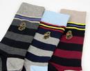 +Lad LUKE 1977 3 Pack Assorted Stripe Socks