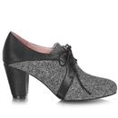 Alex LULU HUN 1940s Herringbone Shoe-Boots in Grey