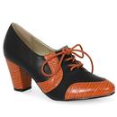Lulu Hun by Collectif Agnes Retro 40s Vintage Heel Shoes in Black