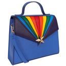 Lara LULU HUN Retro 70s Rainbow Handbag in Blue