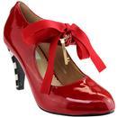 Alice LULU HUN Vintage PU High Heels in Bright Red
