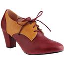 Vera LULU HUN Vintage 1940s Oxford Heels Burgundy